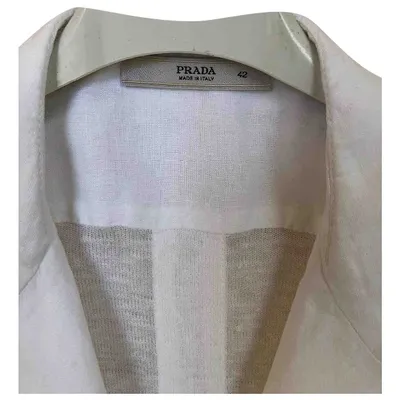 Pre-owned Prada Short Vest In White