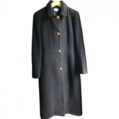 Pre-owned Paule Ka Wool Coat In Black