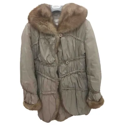 Pre-owned Ermanno Scervino Puffer In Beige