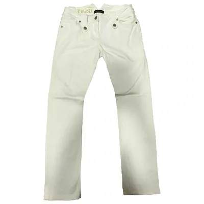 Pre-owned Versace Straight Jeans In Beige