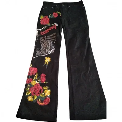 Pre-owned Iceberg Large Pants In Black