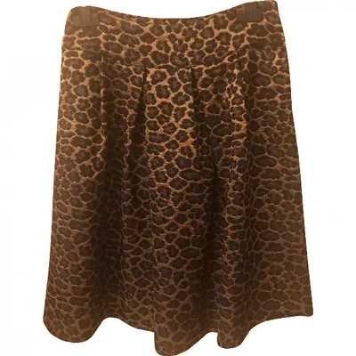 Pre-owned Erika Cavallini Mini Skirt In Gold