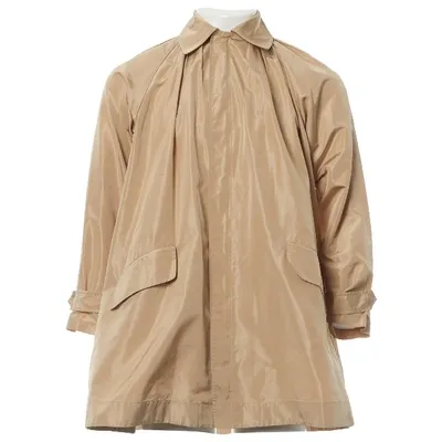 Pre-owned Ralph Lauren Silk Trench Coat In Beige