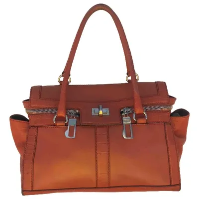 Pre-owned Max Mara Leather Handbag In Orange