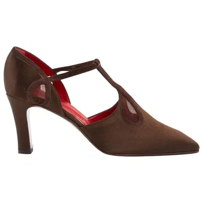 Pre-owned Valentino Garavani Cloth Heels In Brown