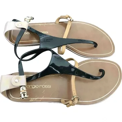 Pre-owned Sergio Rossi Sandals In Beige