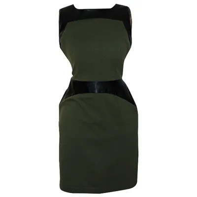 Pre-owned Calvin Klein Mid-length Dress In Khaki