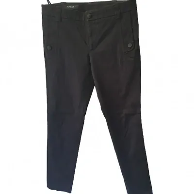 Pre-owned Gucci Straight Pants In Black