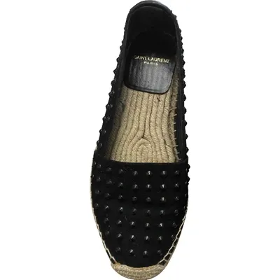 Pre-owned Saint Laurent Cloth Espadrilles In Black