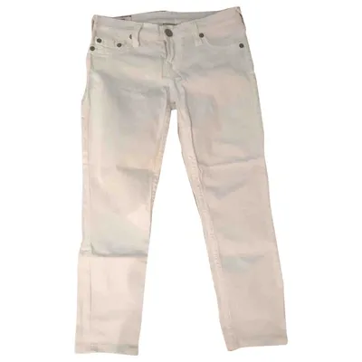 Pre-owned True Religion Slim Jeans In White