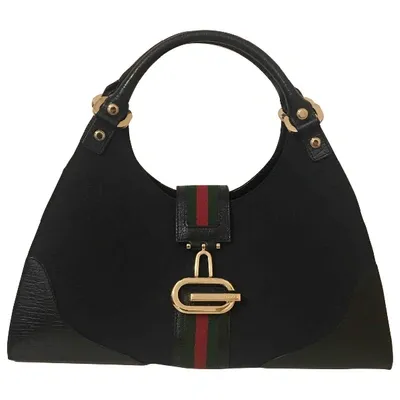 Pre-owned Gucci Cloth Handbag In Black