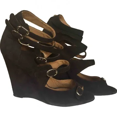 Pre-owned Chloé Sandals In Anthracite