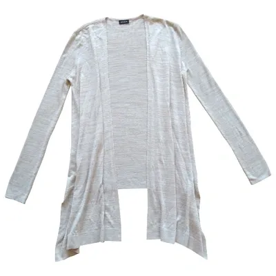 Pre-owned Akris Linen Cardigan In Beige