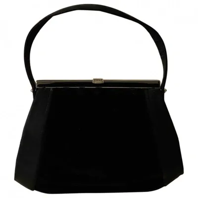 Pre-owned Gucci Velvet Handbag In Black