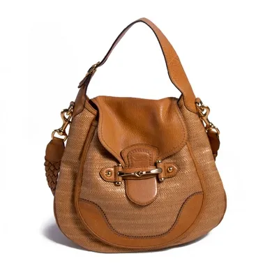 Pre-owned Gucci Pelham Leather Handbag In Camel