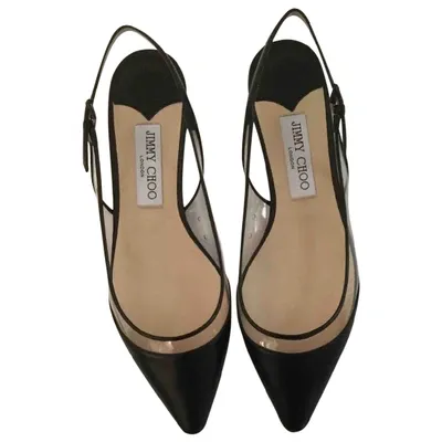 Pre-owned Jimmy Choo Ballet Flats In Black