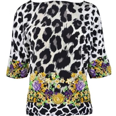 Pre-owned Versace Silk Blouse In Multicolour