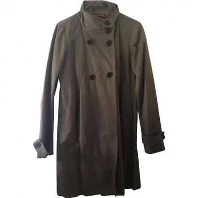 Pre-owned Comptoir Des Cotonniers Trench Coat In Khaki