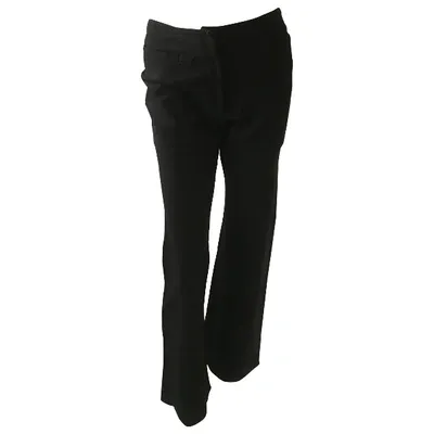 Pre-owned Dolce & Gabbana Wool Straight Pants In Black