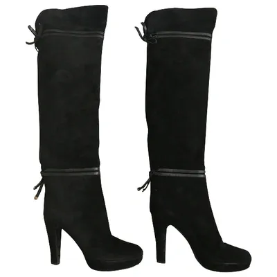 Pre-owned Sergio Rossi Boots In Black