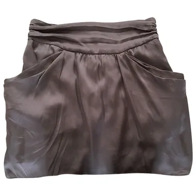 Pre-owned Comptoir Des Cotonniers Mid-length Skirt In Silver