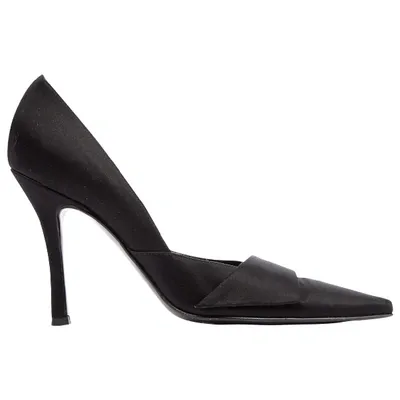 Pre-owned Sergio Rossi Cloth Heels In Black