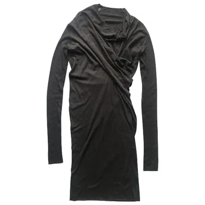 Pre-owned Rick Owens Mid-length Dress In Anthracite