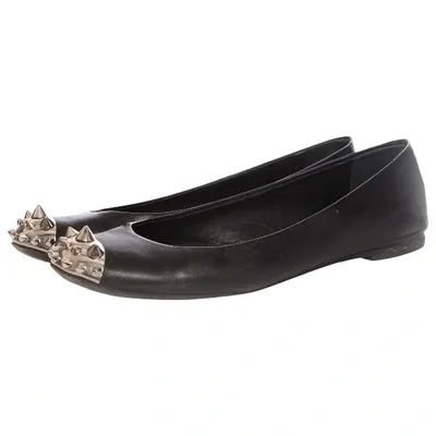 Pre-owned Giuseppe Zanotti Leather Ballet Flats In Black