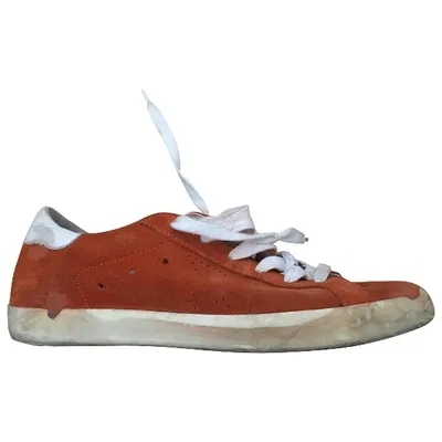 Pre-owned Golden Goose Superstar Trainers In Orange