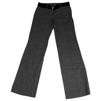 Pre-owned Dolce & Gabbana Wool Straight Pants In Grey