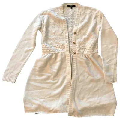 Pre-owned Max Mara Wool Cardigan In Beige