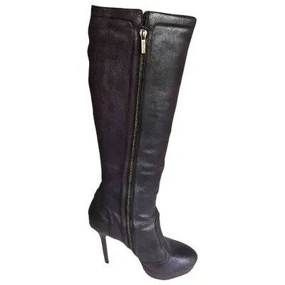 Pre-owned Jimmy Choo Leather Boots In Blue