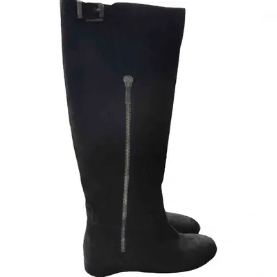 Pre-owned Sergio Rossi Boots In Black