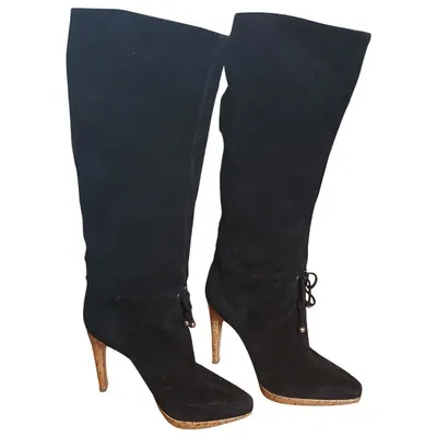 Pre-owned Casadei Boots In Black