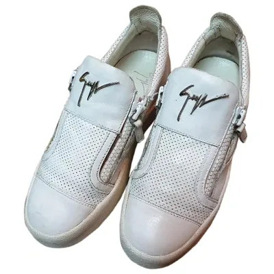 Pre-owned Giuseppe Zanotti Leather Trainers In White