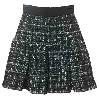 Pre-owned Dolce & Gabbana Wool Mid-length Skirt In Black