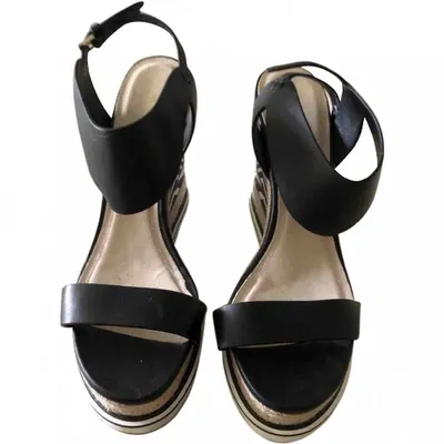 Pre-owned Nicholas Kirkwood Leather Sandals In Black