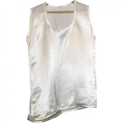 Pre-owned Versace Ecru Viscose Top