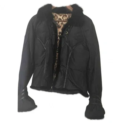 Pre-owned Roberto Cavalli Puffer In Black