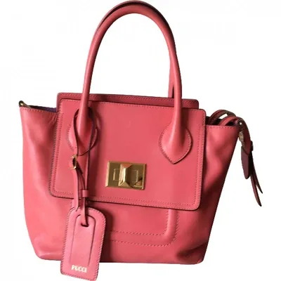 Pre-owned Emilio Pucci Leather Handbag In Pink