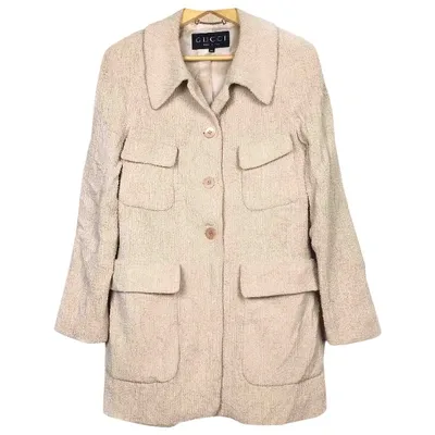 Pre-owned Gucci Wool Suit Jacket In Beige