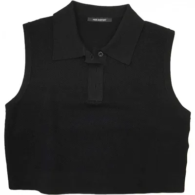 Pre-owned Neil Barrett Black Polyester Top