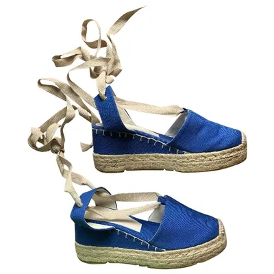 Pre-owned Ralph Lauren Cloth Espadrilles In Blue