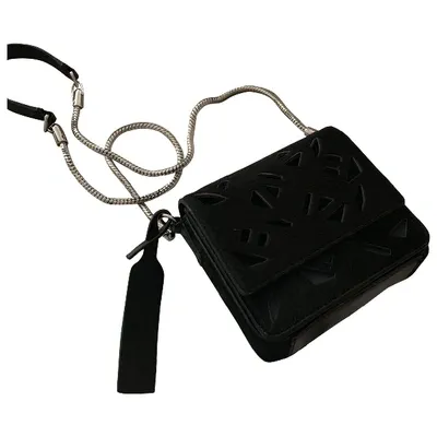 Pre-owned Kenzo Pony-style Calfskin Crossbody Bag In Black