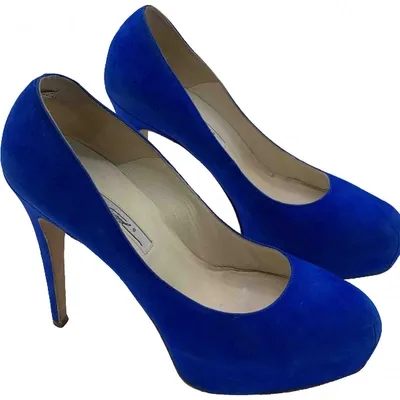 Pre-owned Brian Atwood Heels In Blue