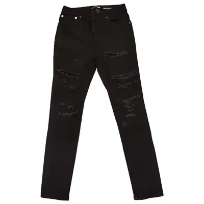 Pre-owned Saint Laurent Slim Jeans In Black