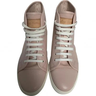 Pre-owned Louis Vuitton Stellar Leather Trainers In Pink