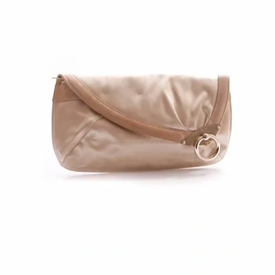 Pre-owned Jimmy Choo Silk Clutch Bag In Beige