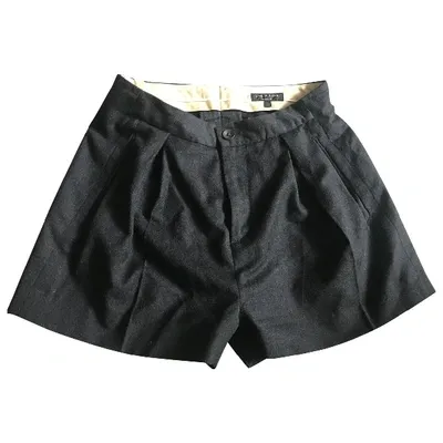 Pre-owned Rag & Bone Wool Mini Short In Black