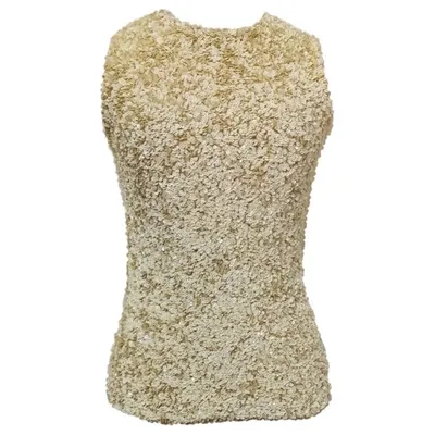 Pre-owned Balenciaga Glitter Vest In Beige